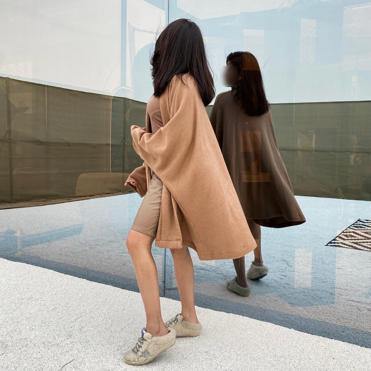 KNIT CARDIGAN - BROWN