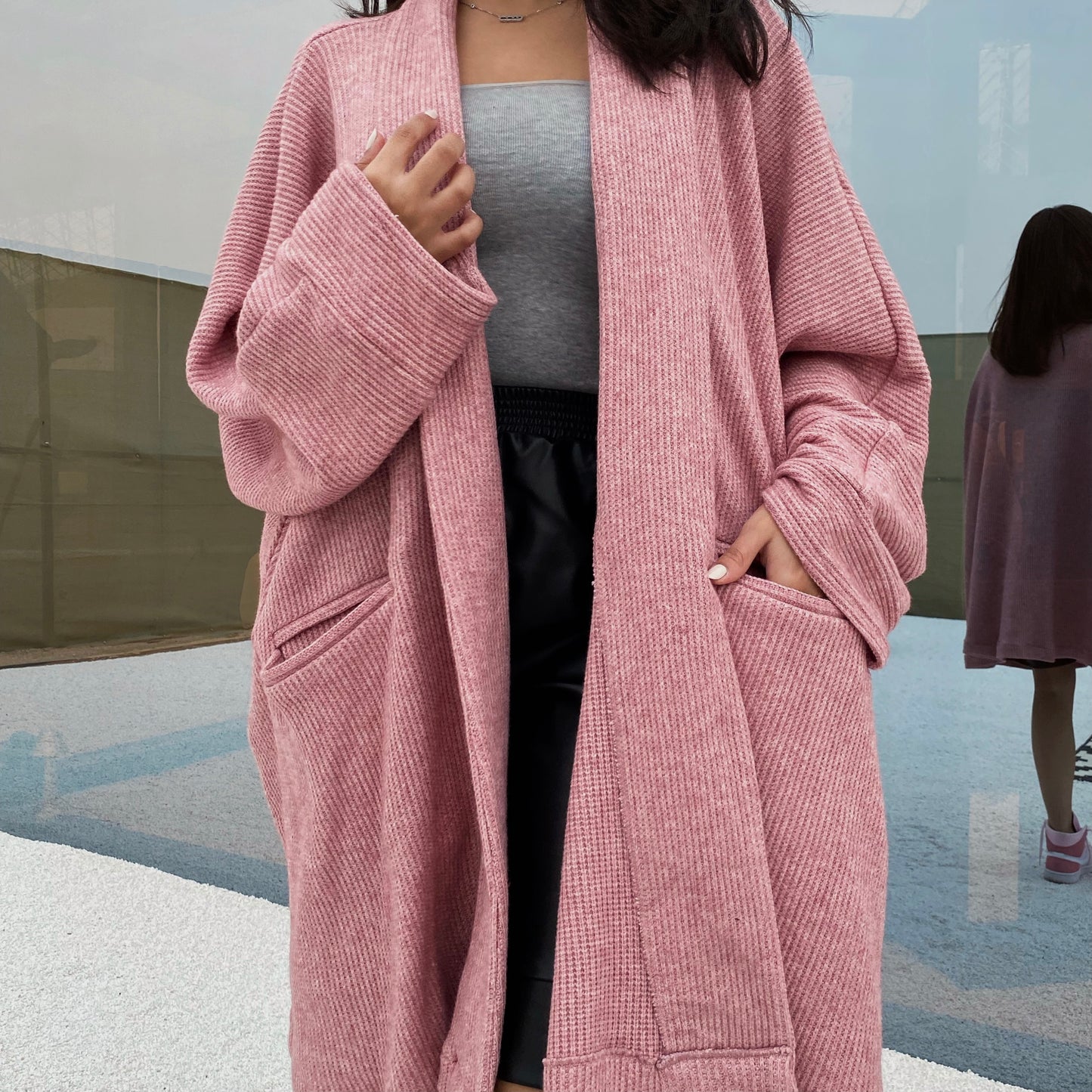 KNIT CARDIGAN - PINK