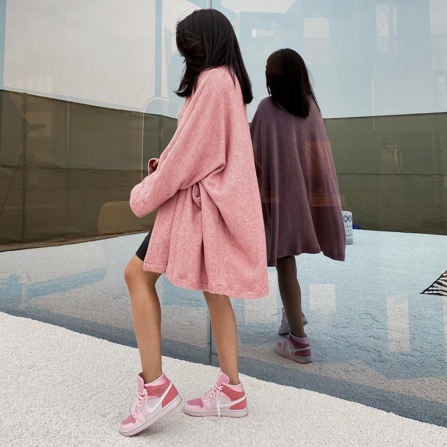 KNIT CARDIGAN - PINK