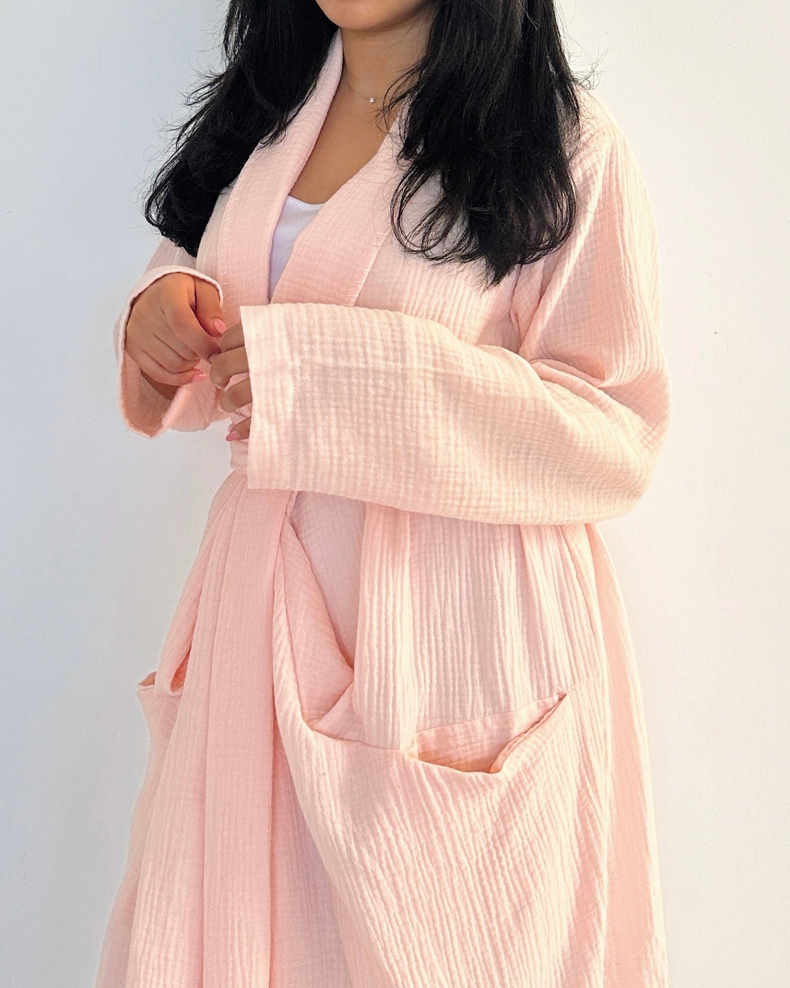 BELTED KAFTAN - ROSE