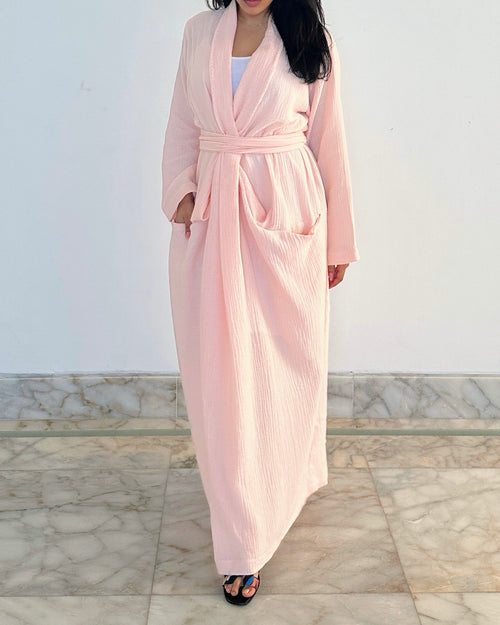 BELTED KAFTAN - ROSE