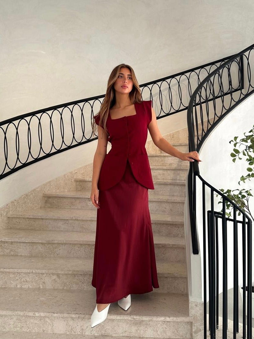 LILY SET- ROUGE