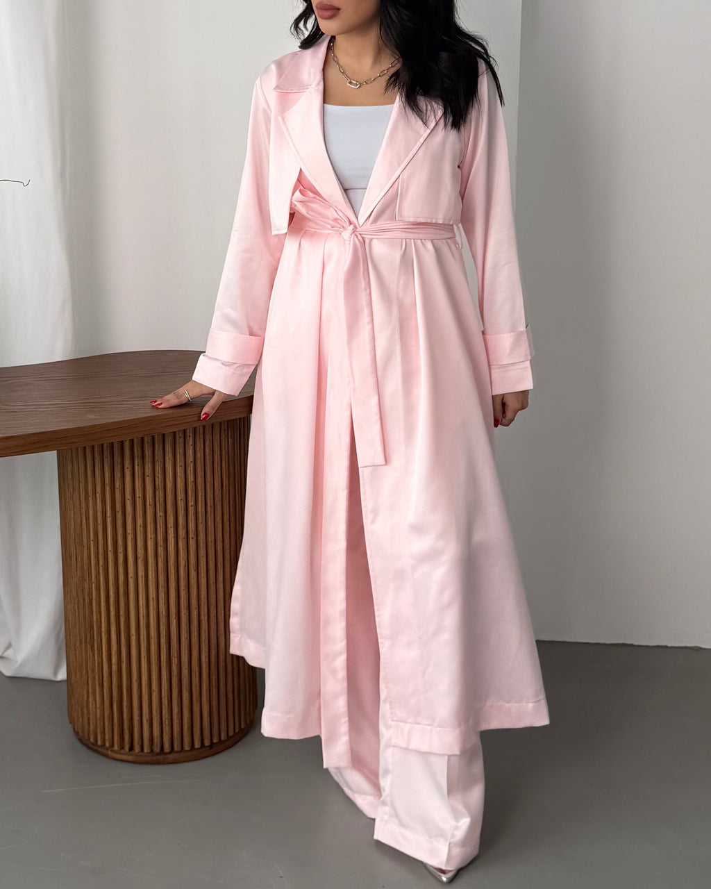 SILK COVERUP -PINK