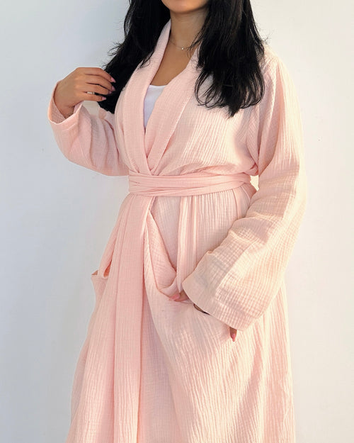 BELTED KAFTAN - ROSE