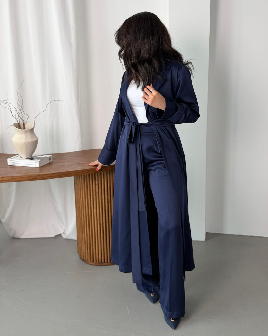 SILK SET -NAVY