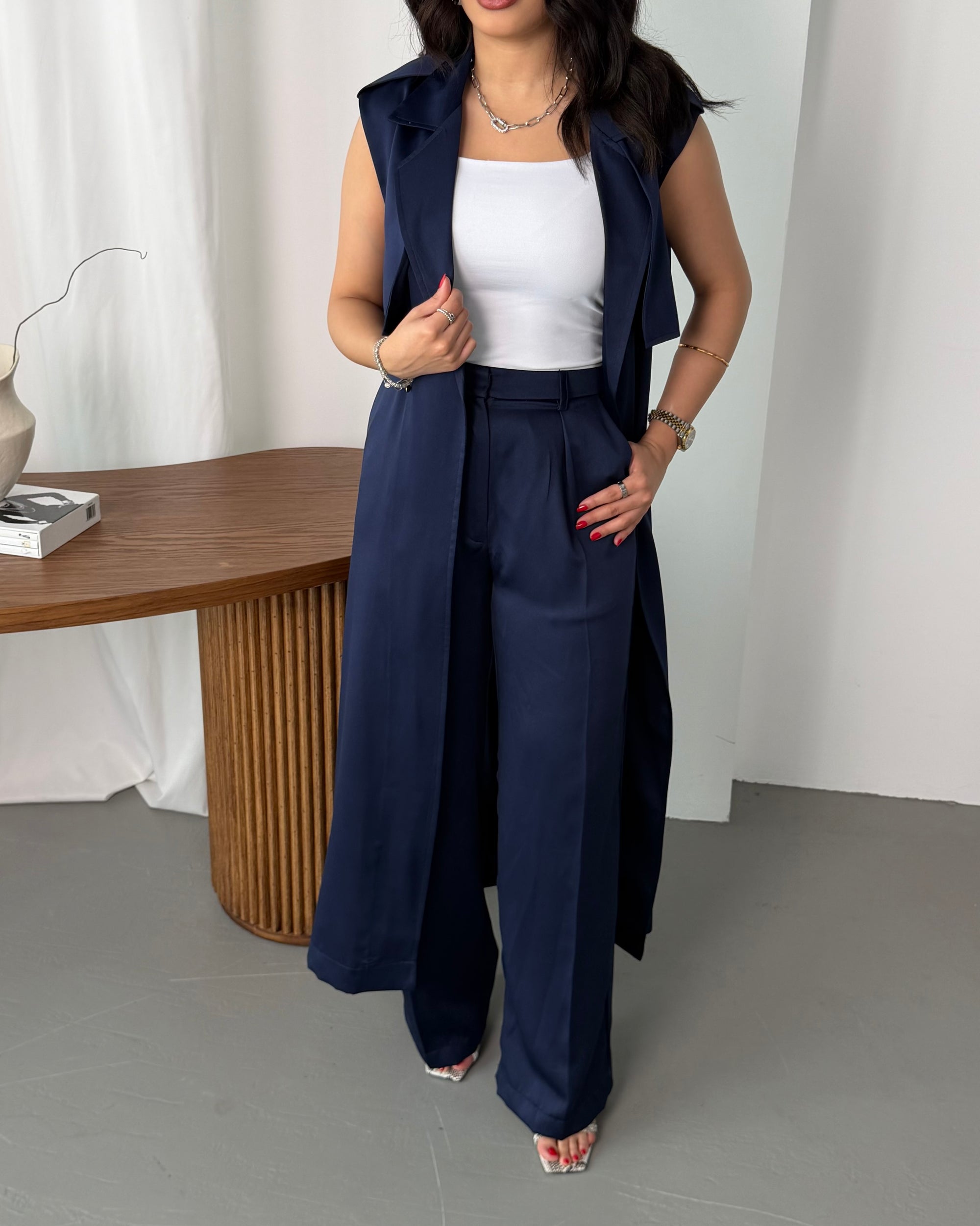 SILK SET -NAVY