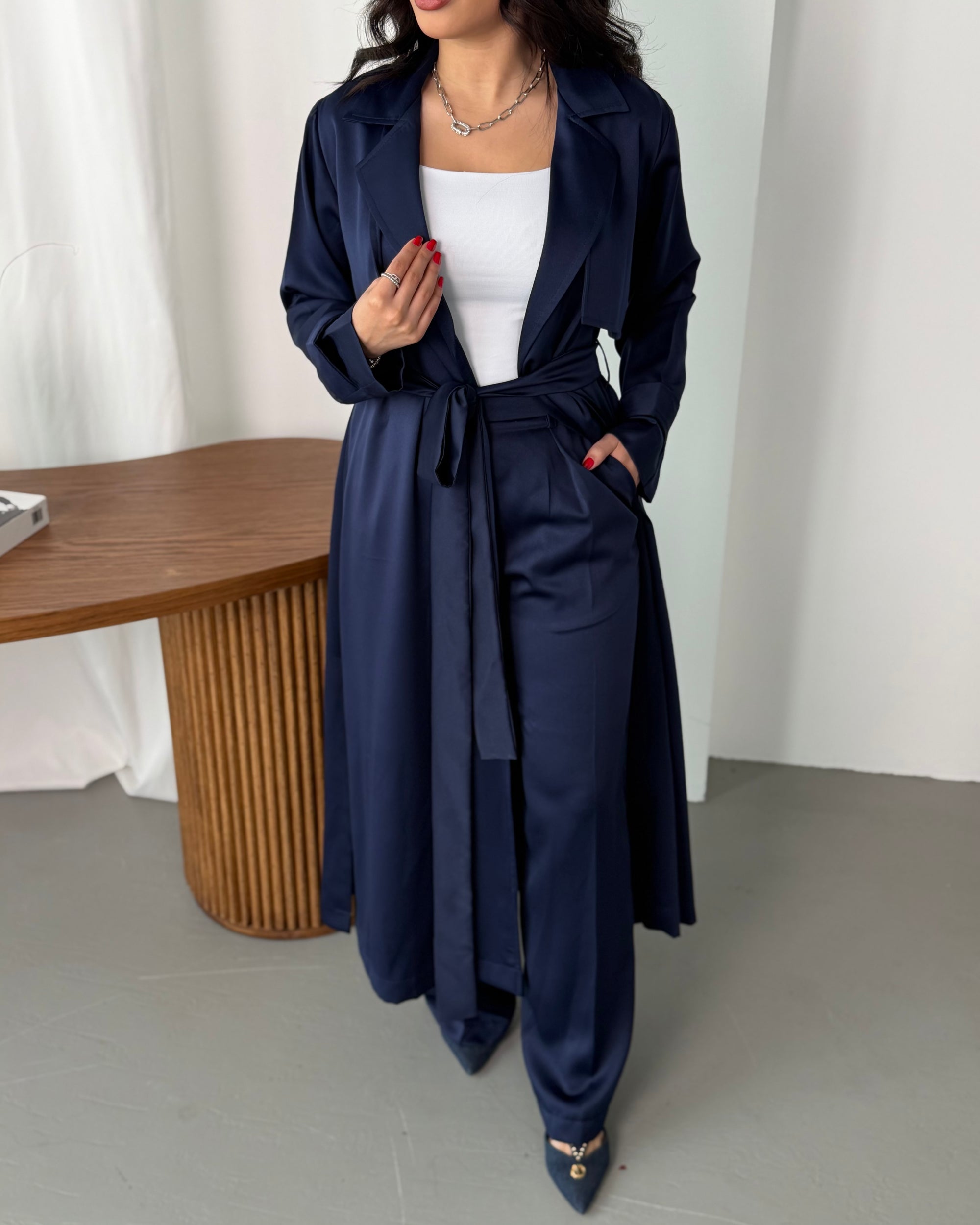 SILK SET -NAVY