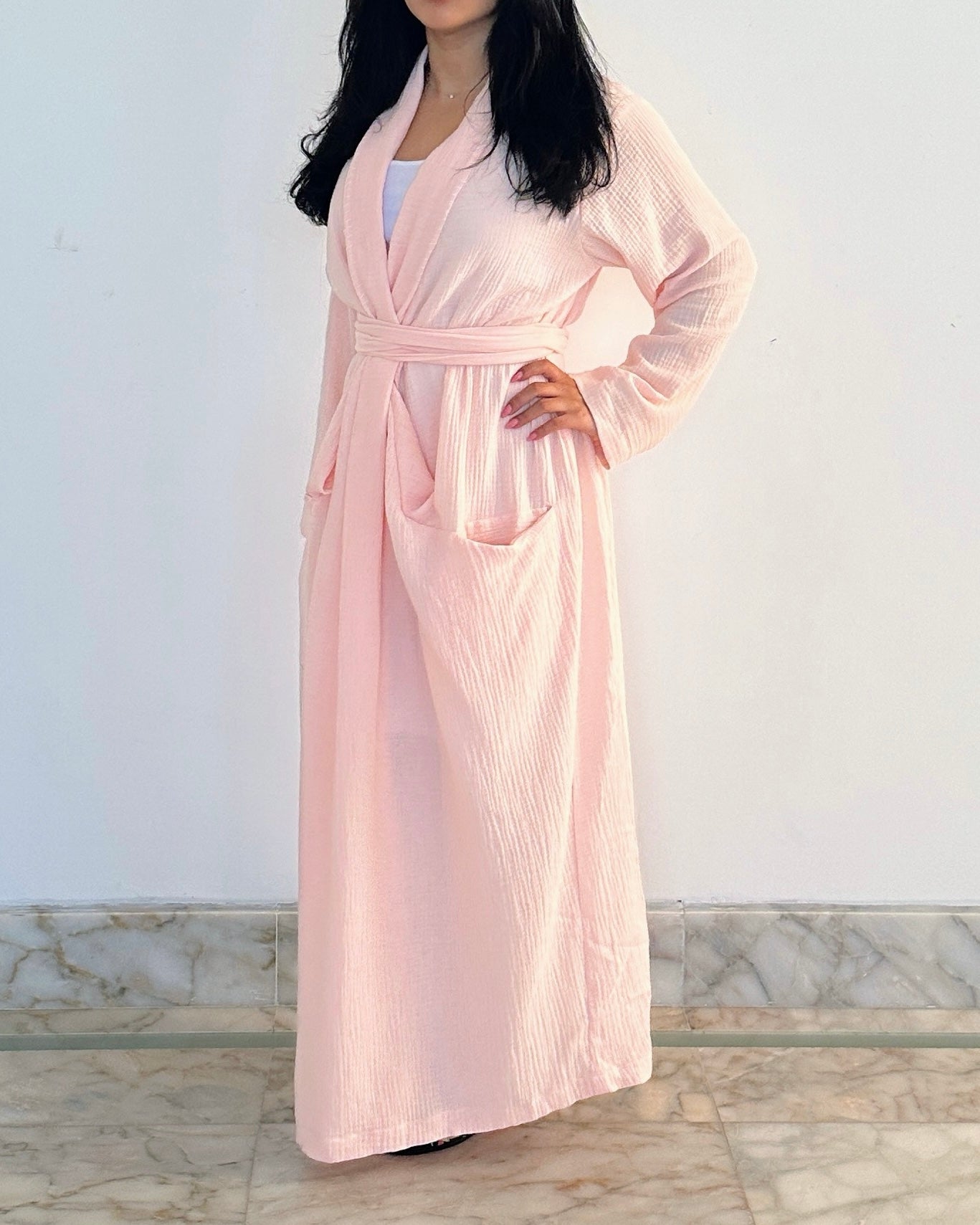 BELTED KAFTAN - ROSE