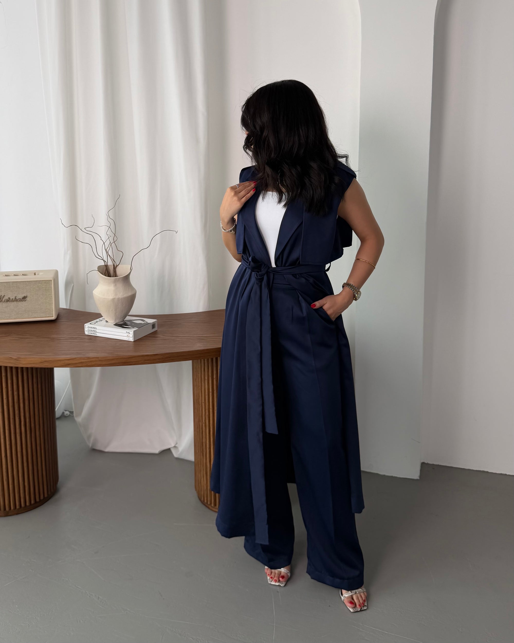 SILK SET -NAVY