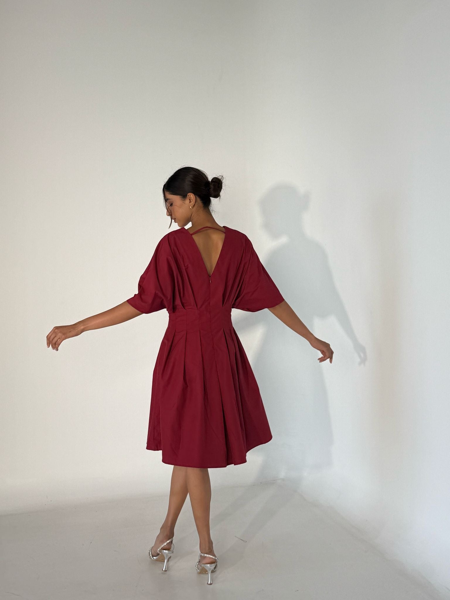 LIA DRESS- CHERRY