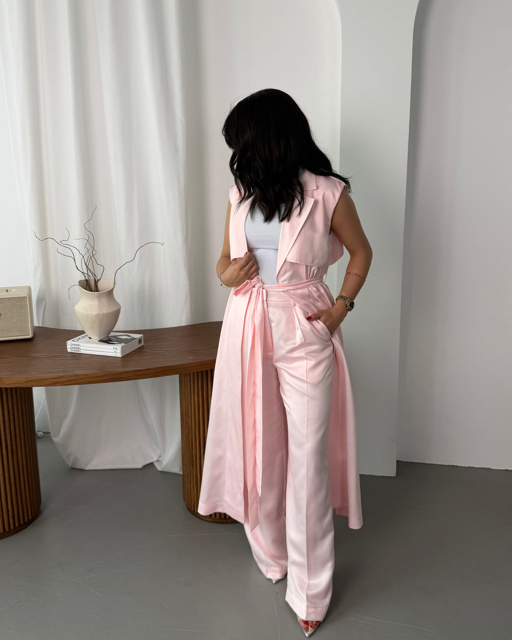 SILK SET -PINK