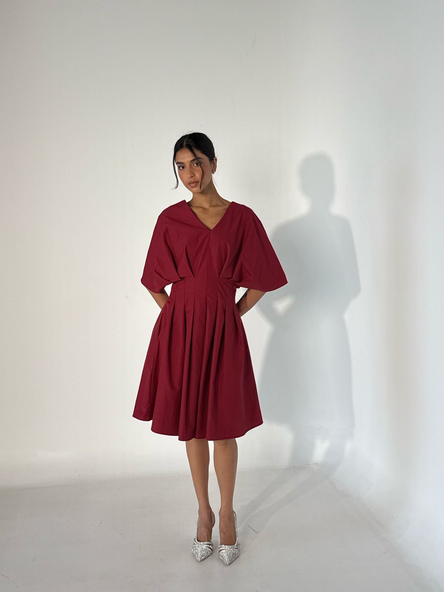 LIA DRESS- CHERRY