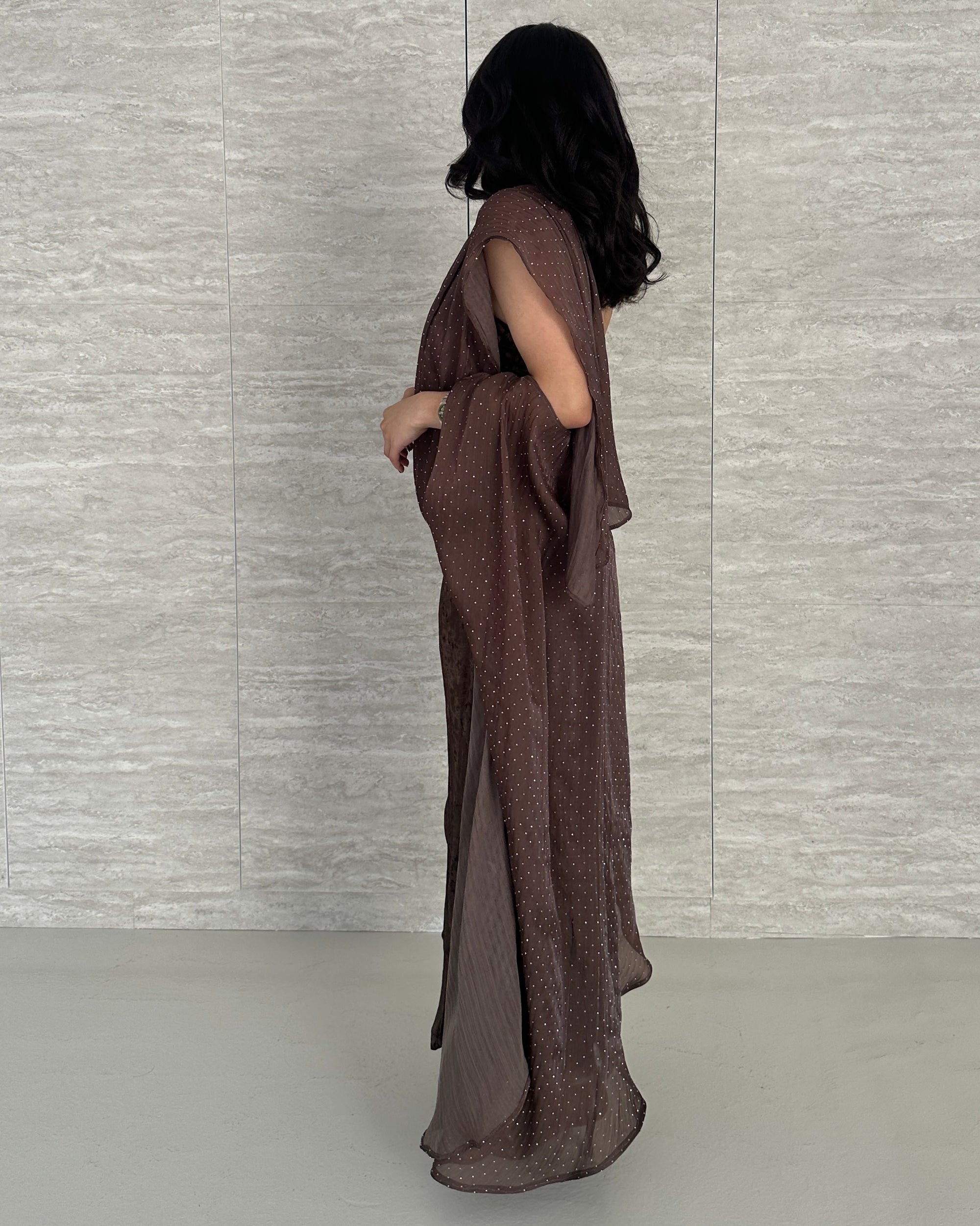 Velevt Shawl Brown