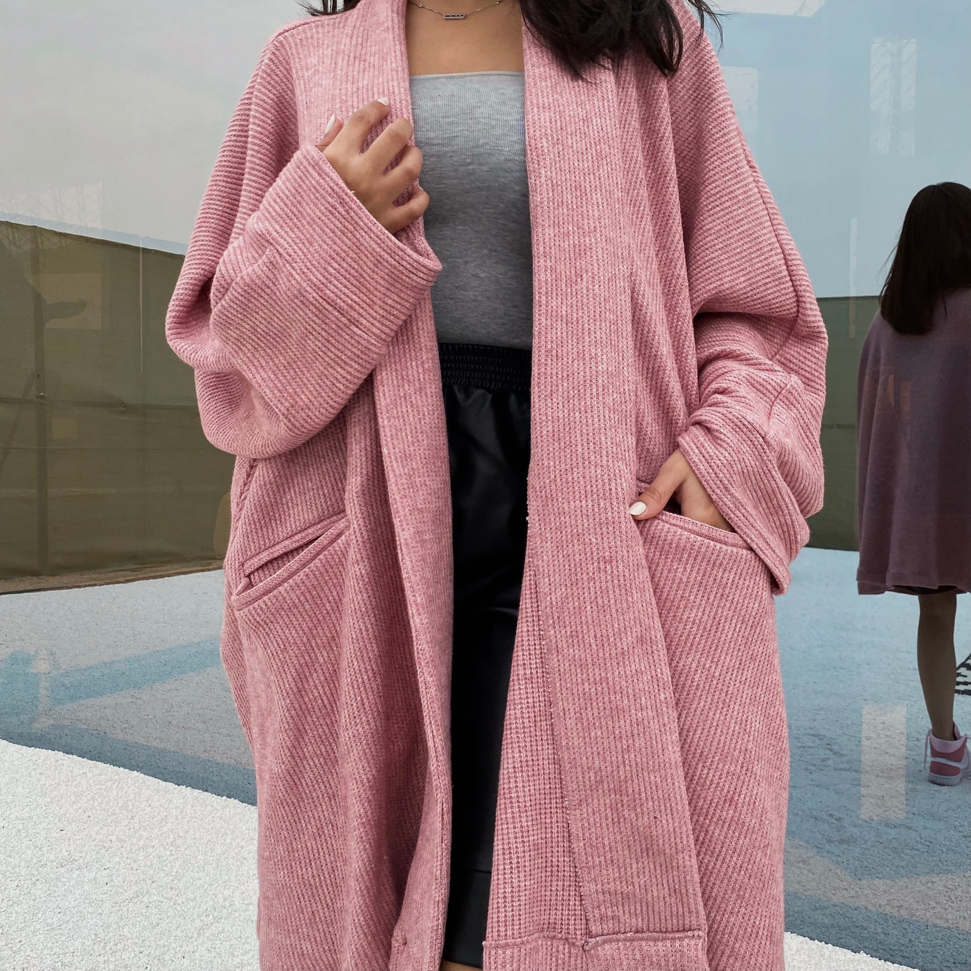 KNIT CARDIGAN - PINK