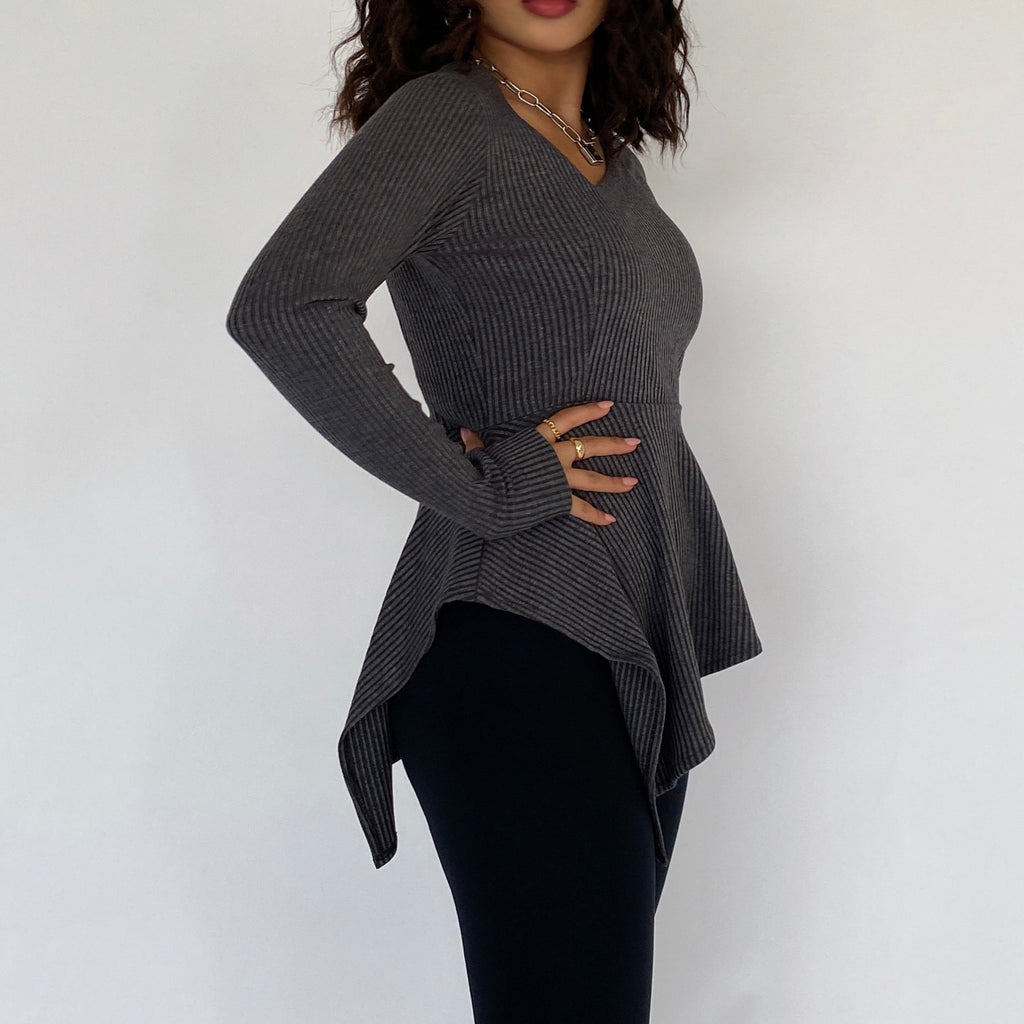 SIDE CUT TOP - GREY