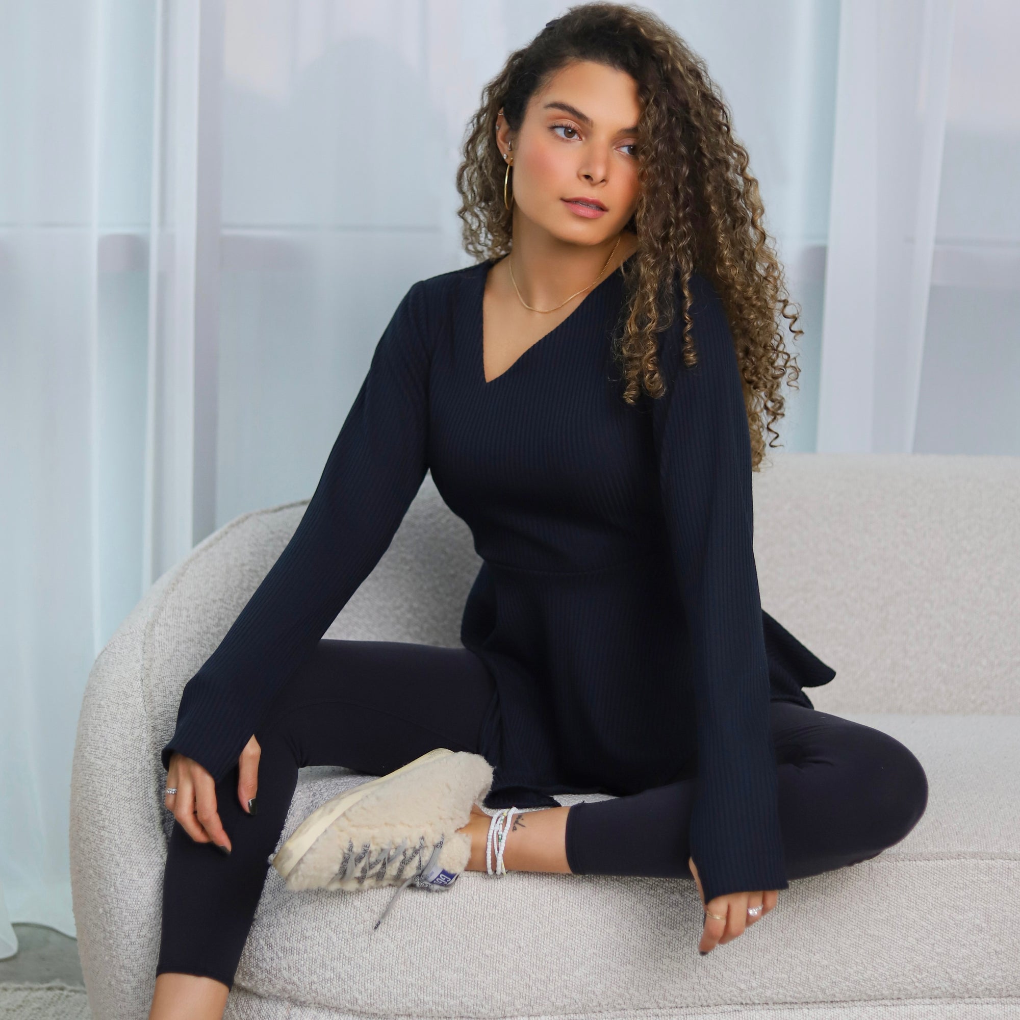 SIDE CUT TOP - NAVY