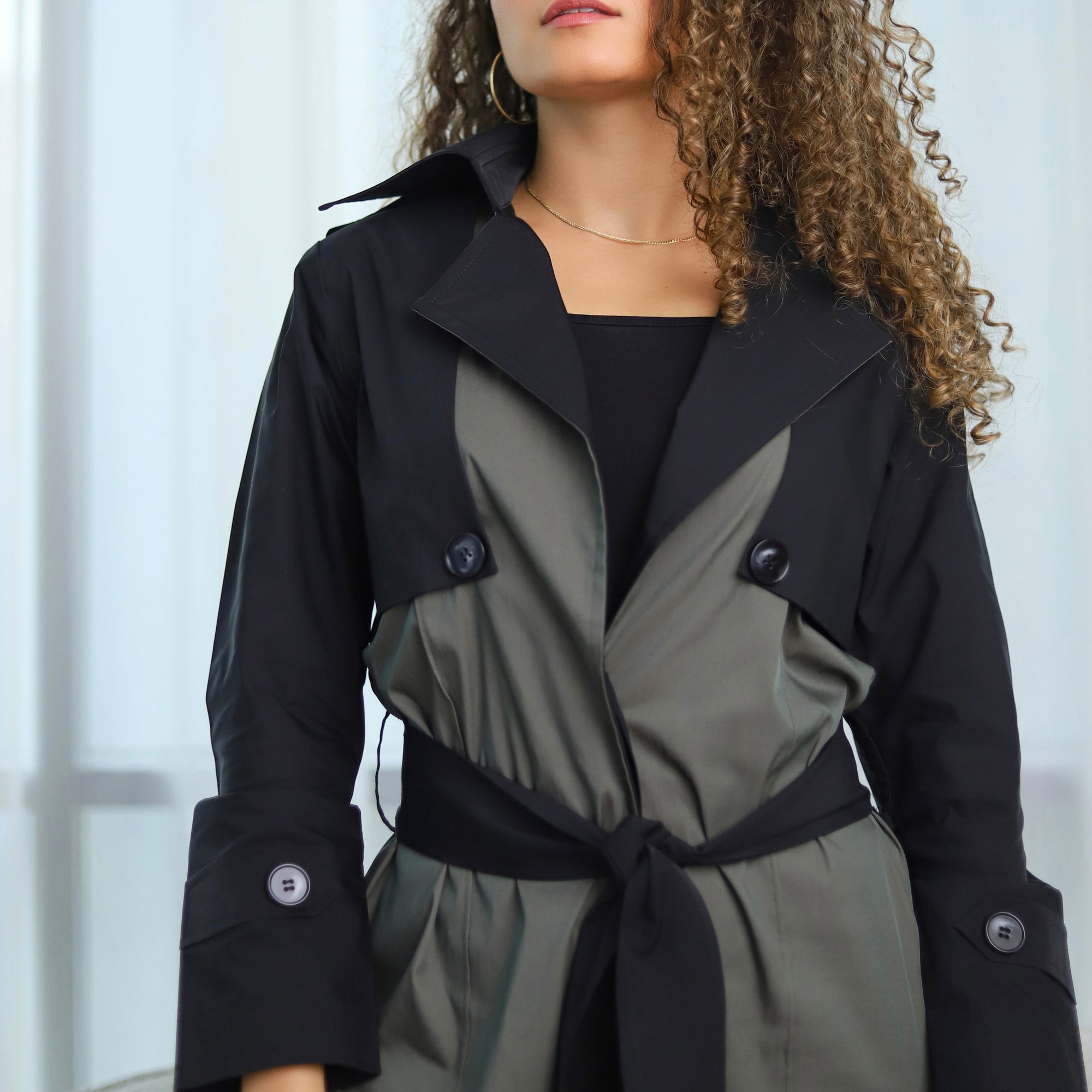TRENCH JUMPSUIT - SMOKE