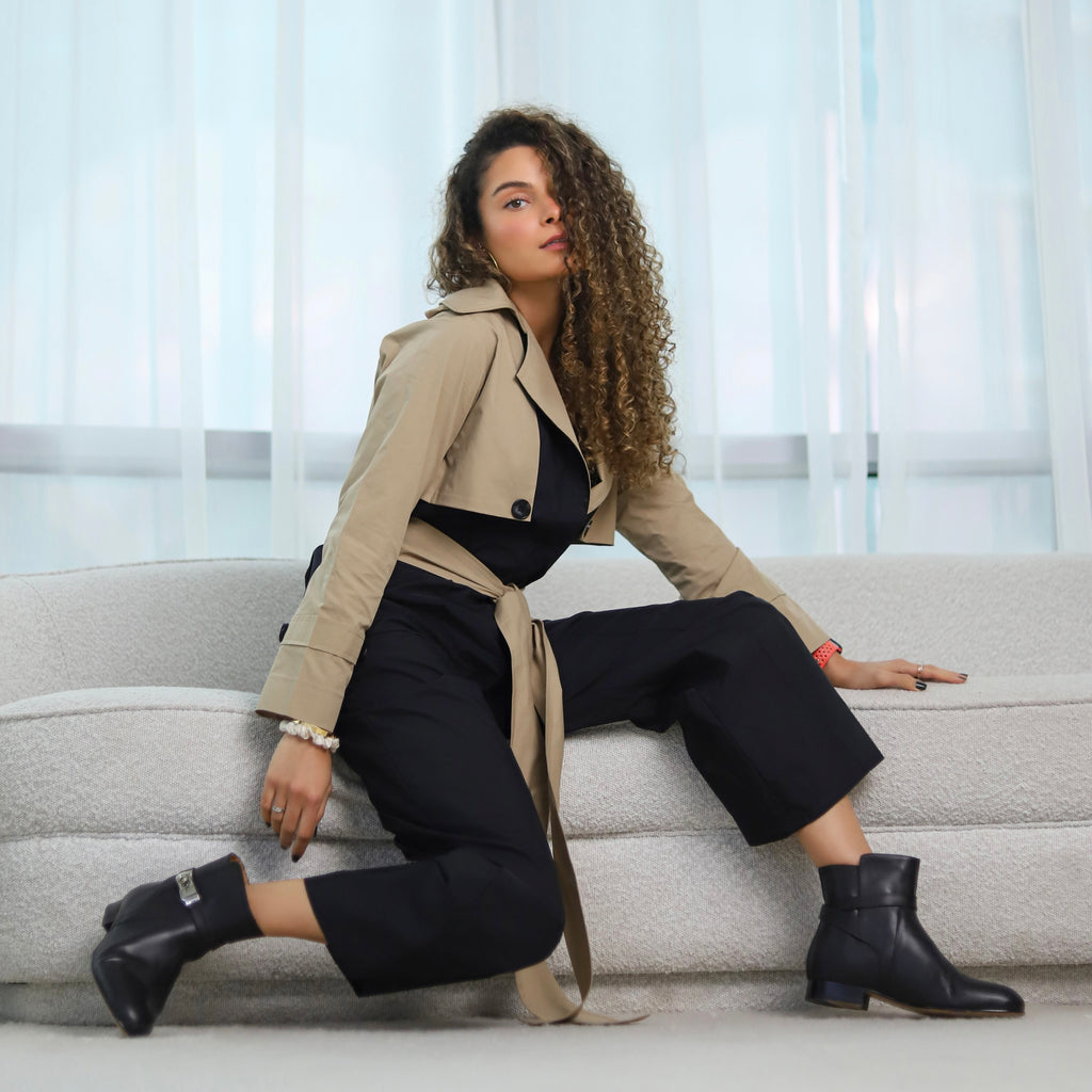 TRENCH JUMPSUIT - BEIGE