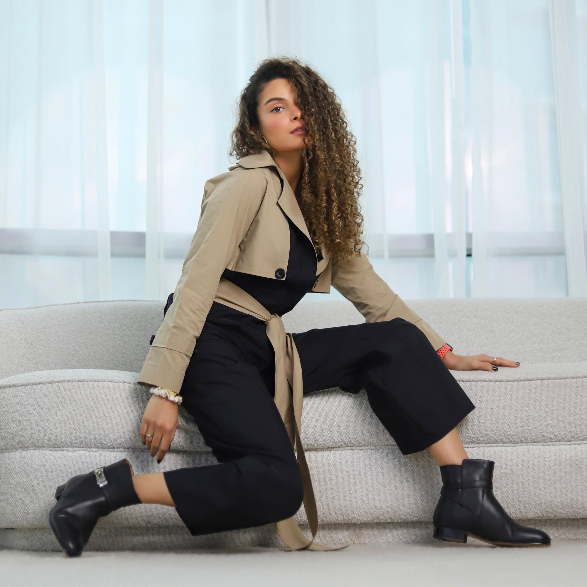 TRENCH JUMPSUIT - BEIGE