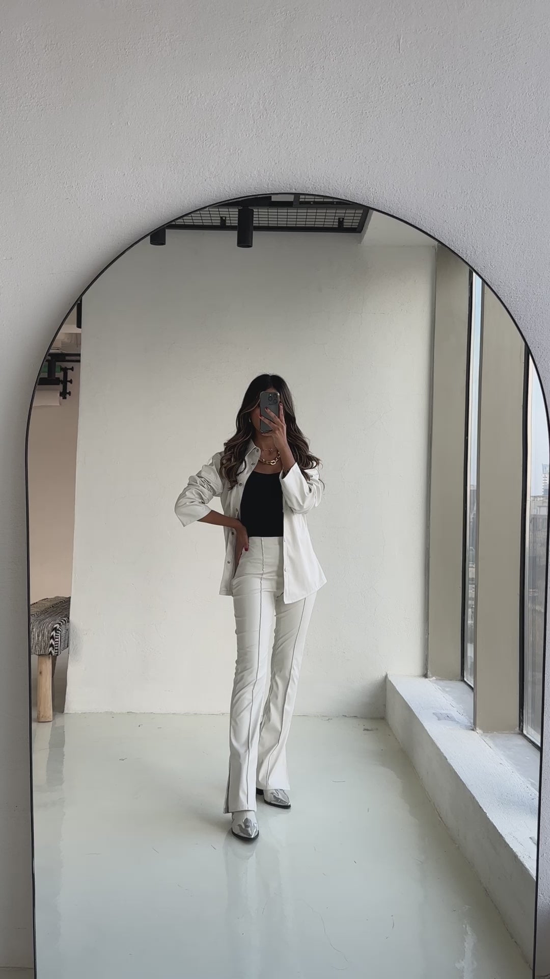 LEATHER SET - OFFWHITE